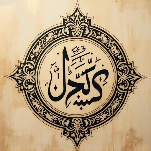 Write the name Man o Salwa in Tuluth calligraphy. Features black script with decorative elements on a beige background.