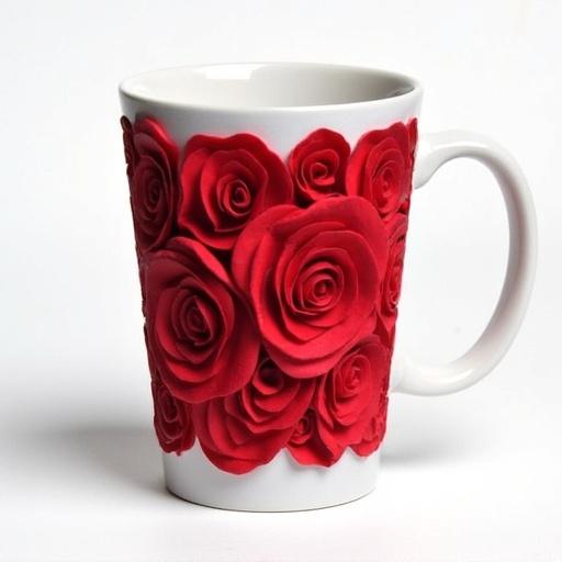3D design of a mug wrapped in red roses. Mug is available in 11oz and 15oz sizes. Suitable for sublimation printing. Ideal for Valentine’s Day gifts.