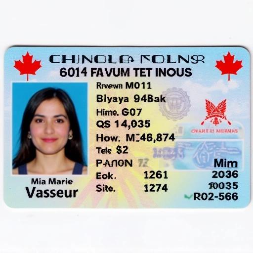 Image depicts a driver's license from Ontario. Displays personal and license information. Features design elements typical of a 2025 G2 driver's license. Incorporates official card colors and layout.