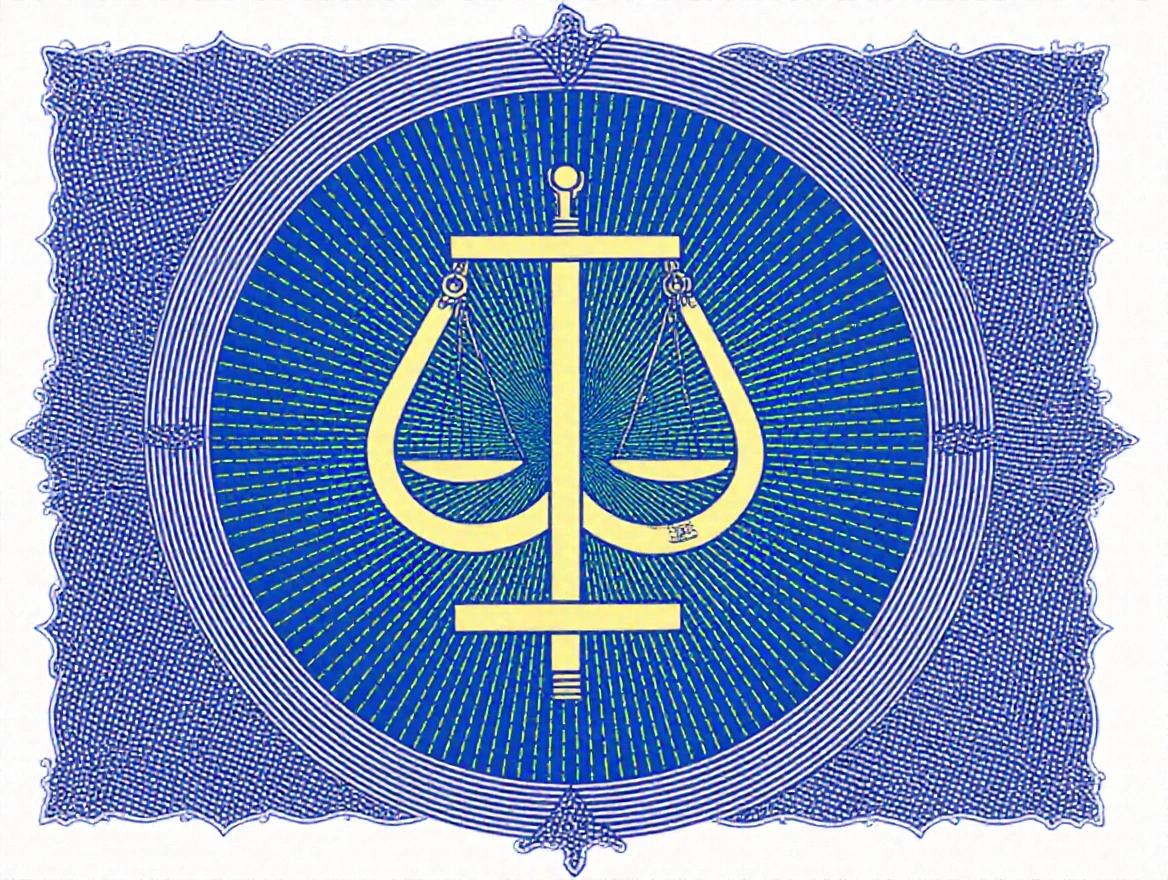 Representation of the Libra zodiac sign featuring scales of justice within a circle. Bright blue and yellow colors radiate from the center, symbolizing balance.