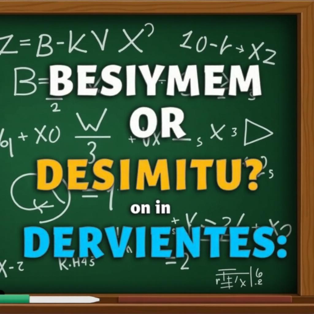 Thumbnail for YouTube video about derivatives. Prominent title in eye-catching font with mathematical symbols in background. Engaging and informative design.