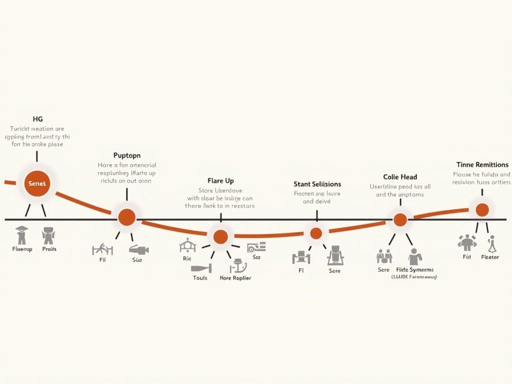 An infographic showing a timeline with various milestones related to business processes and strategy development.