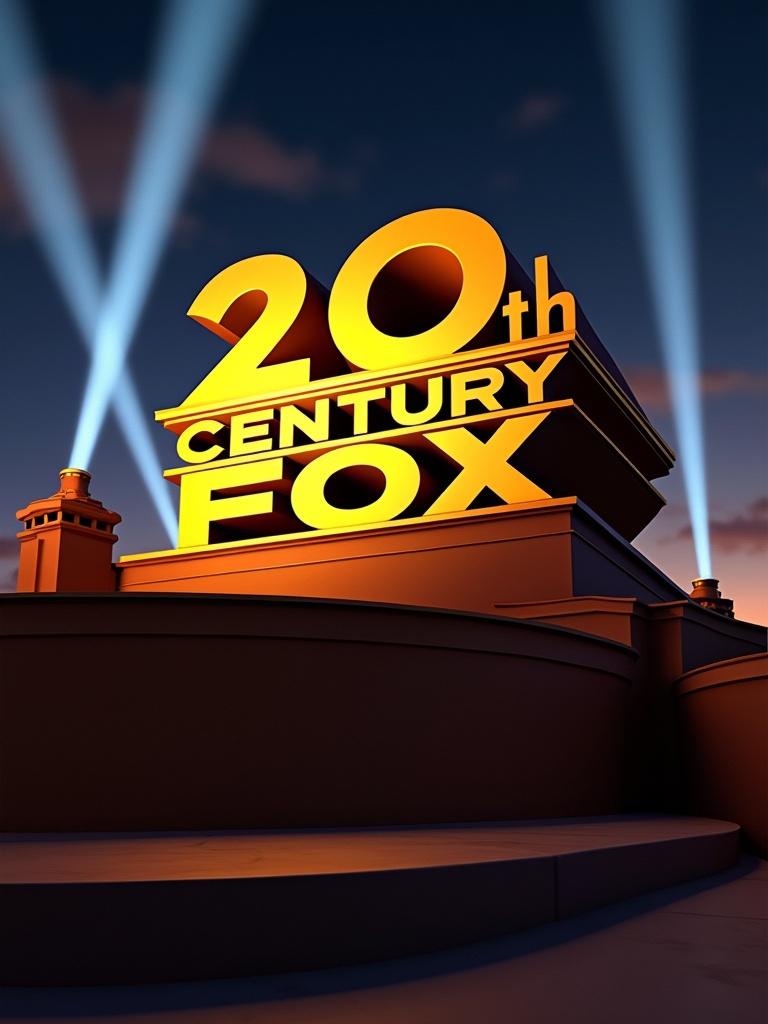 Stylized logo of 20th Century Fox. '20th' transformed to '11 A'. 'марта' remains unchanged. 'Вас' altered to 'fucks'. Dramatic lighting with bold typography enhances the logo.