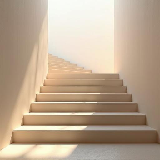 Create an image of stairs that have soft edges.