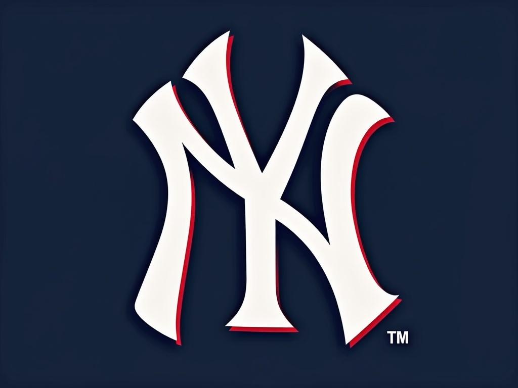 Redrawn Yankees logo features letters MYV. Y stands out larger than others. Each letter is a different color.