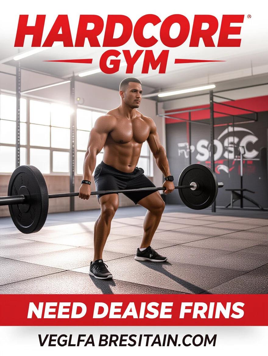 Bare-chested athlete performing a deadlift in a gym. Modern fitness facility with exercise equipment in the background. Strong physique demonstrating strength and determination. Emphasis on workout regimen and gym culture.
