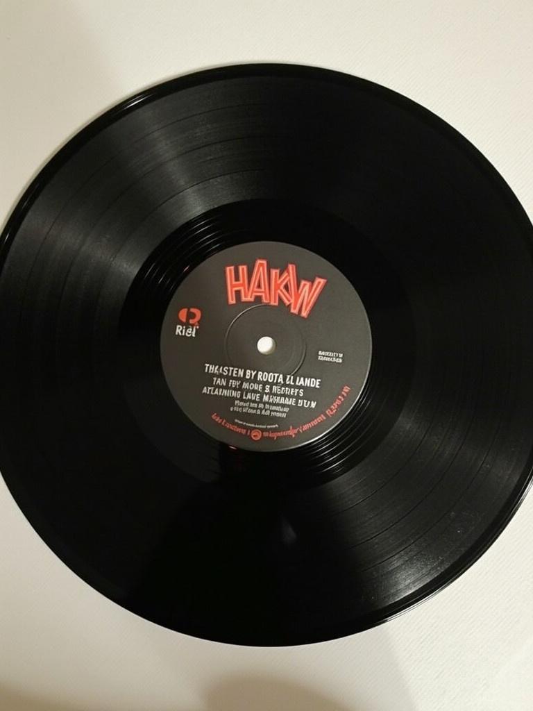 Vinyl record on a white background. DJ promo 12 inch record. Center label visible. No background detail. 45 RPM.