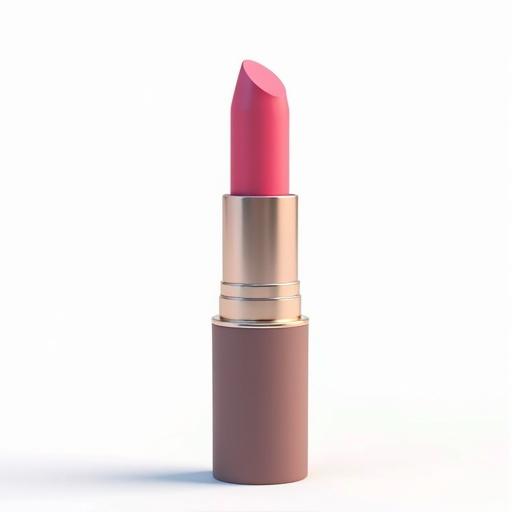 Lipstick in 3D cartoon style with a clean white background.