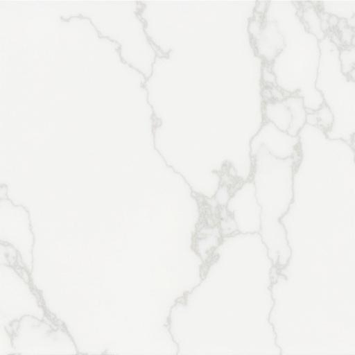 A smooth white marble surface with subtle gray veining. The texture appears smooth and polished. Elegant and clean aesthetic with a luxurious feel.