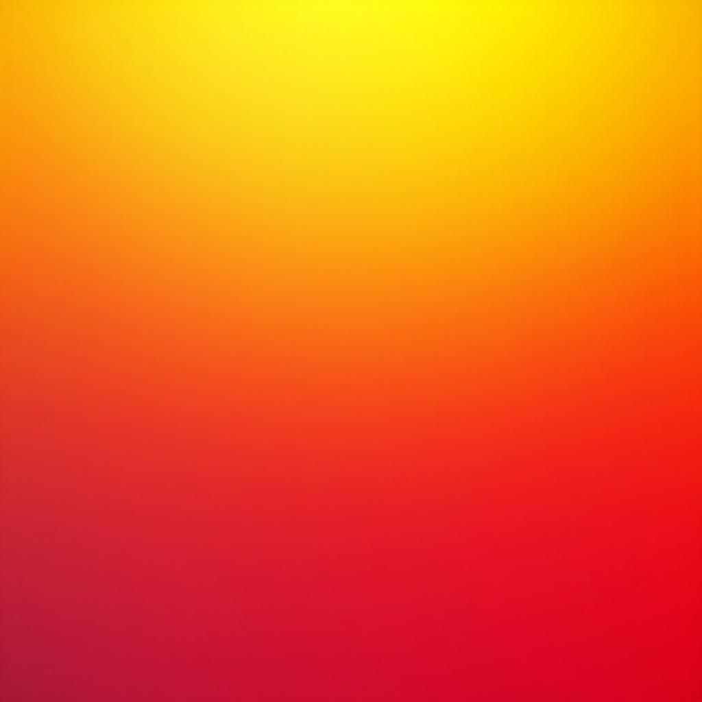 This is a vibrant gradient background designed for an educational app. It transitions smoothly from bright yellow at the top to deep red at the bottom. The gradient evokes warmth and energy, reminiscent of sunlight. The design is minimalistic, ensuring that it does not distract from the app's educational content. It’s a visually appealing and modern backdrop that enhances user experience while promoting learning.