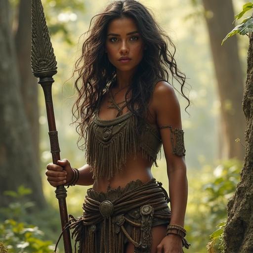 Kaia is a wild girl born from the earth. She survived tribal wars. She is sassy and smart, capable with a spear.