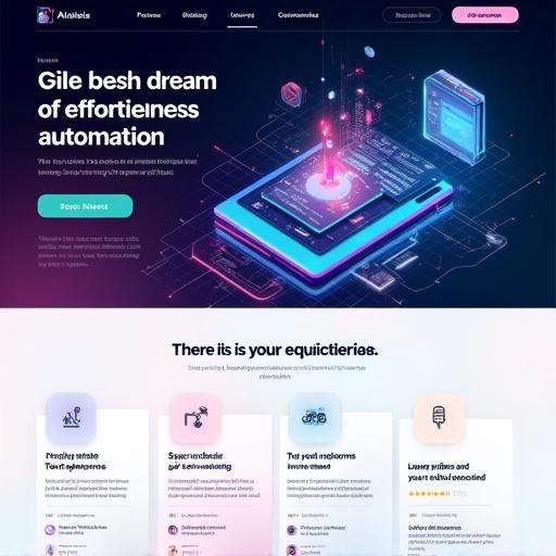 AI tool SaaS landing page with a focus on effortless automation. Include a product demo video. Highlight key features with icons and explanations. Show pricing tiers with a best value option. Include logos of integrations and partnerships. Feature user testimonials with trust badges. Structure the design from hero demo to footer with technical links.