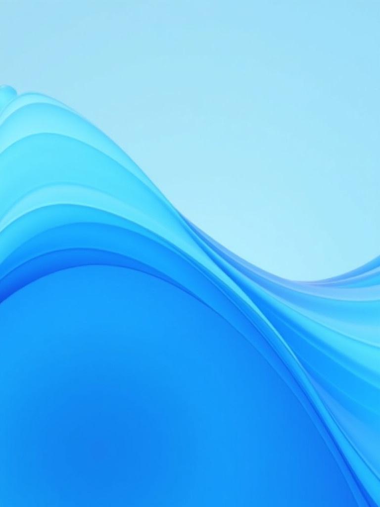 Splash screen design features blue waves with smooth curves. Background is light blue and has a modern feel.