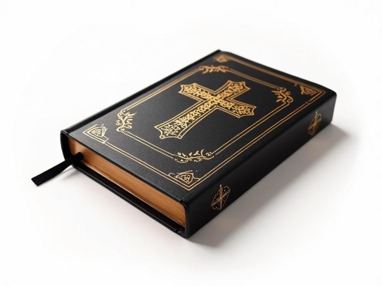 Orthodox Bible book cover on a white background.