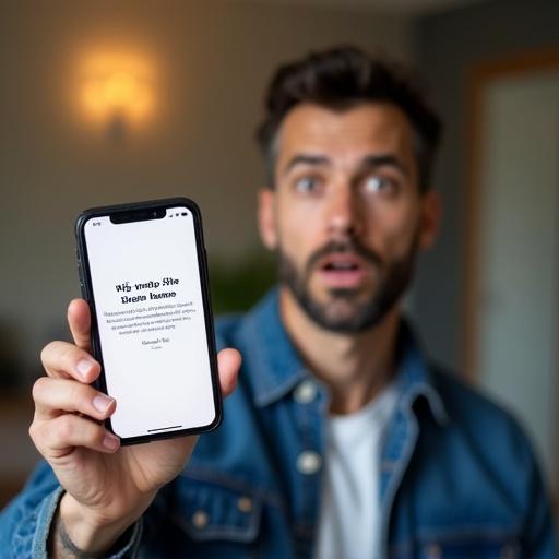 A man holds a mobile phone displaying the message Port to Star Health Insurance. He has an impressed expression and is in a relatable indoor environment. The lighting is natural and warm. The focus is on the phone screen and the man's reaction.