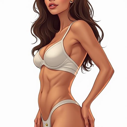 A beautiful woman with a defined body shape