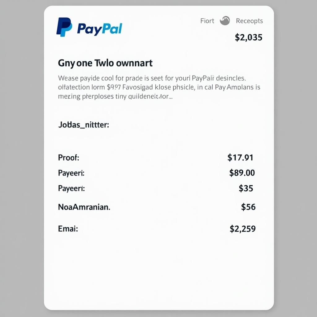 This image shows a PayPal payment receipt. It features a proof of payment for $35. Recipient email is NoaAmranian. Total amount is displayed. The receipt is presented in a clear format.