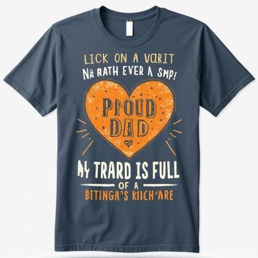 Celebrate fatherhood with a t-shirt featuring a heart graphic and humorous text. This shirt is for proud dads who value their role in raising kids. Suitable for Father's Day or casual outings. Emphasizes love and humor in parenting.