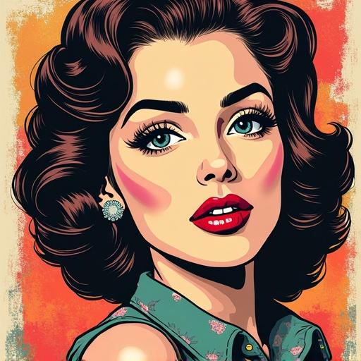 Illustration of a famous writer in Pop Art style. Vibrant colors and bold lines create an engaging portrait. Emphasize vintage aesthetics and artistic flair.