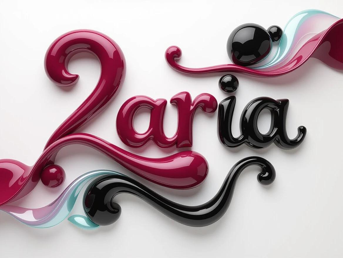 3D flowing text structure with glossy appearance. Deep red to black and light grey gradient. Set on plain white background. Features wavy curves and smooth edges. Ethereal and abstract in style.