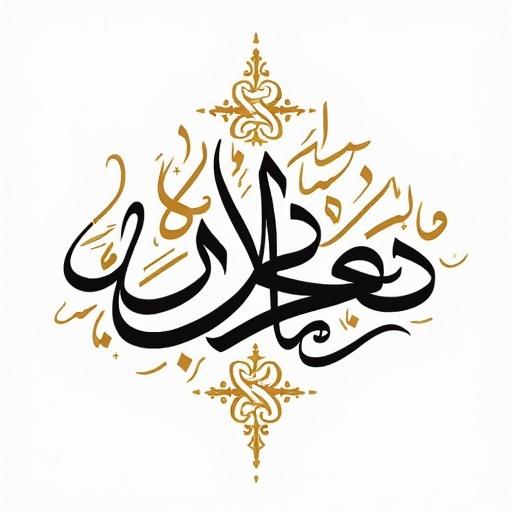 Calligraphy artwork in Diwani style showcasing the word 'الانتصار'. Emphasis on elegance and intricate design for Arabic script.