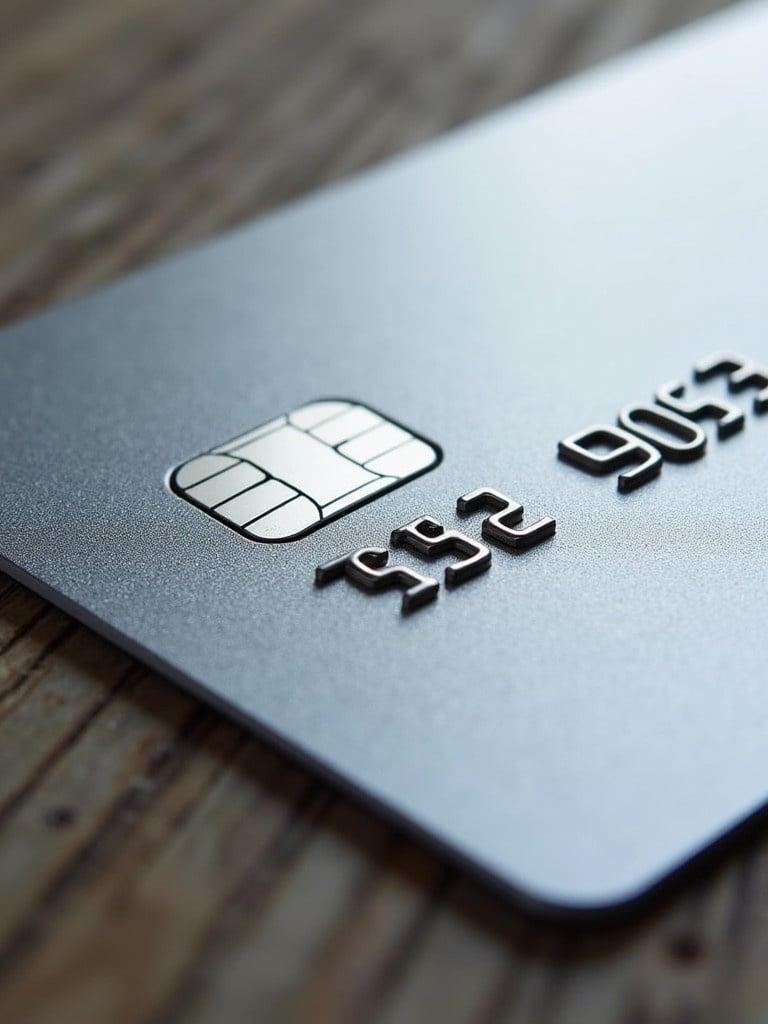 Realistic view of a credit card showcasing the CVV number 682. The scene features a silver background with bold black font for enhanced clarity.