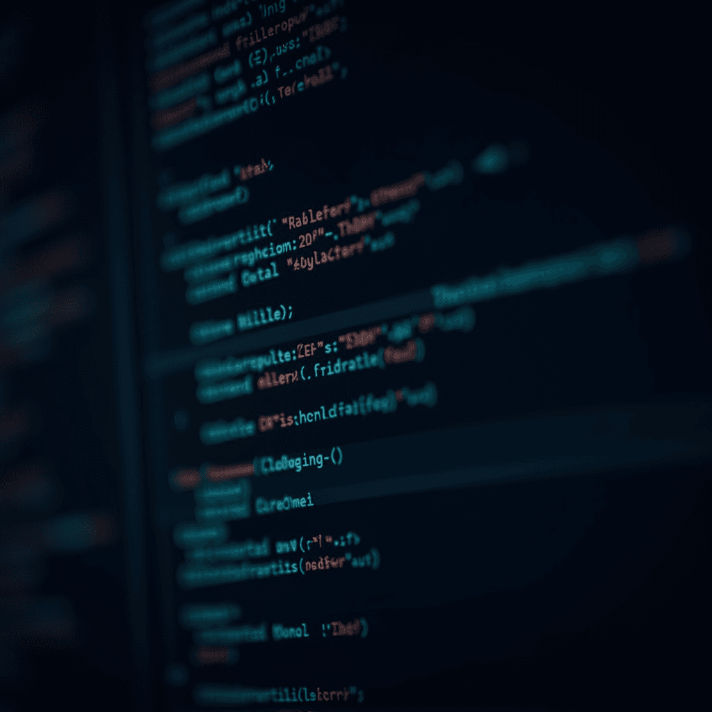 A close-up shot of colorful lines of code on a computer screen.