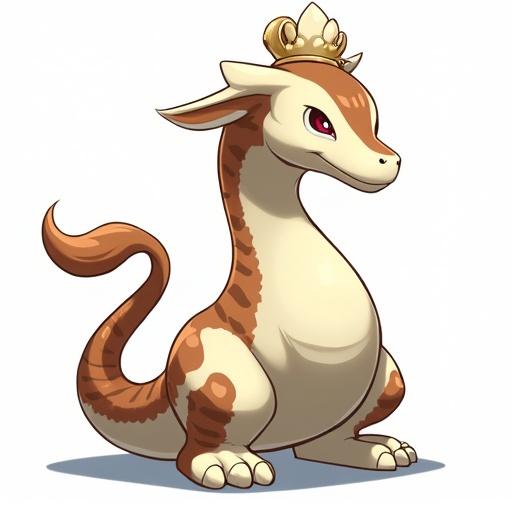 Chesmarm is an anime-style creature. It has a polished body that resembles a chessboard with white and marbled brown patterns. A chess piece head sits atop its head. The creature is in an idle pose, fully visible against a transparent background.