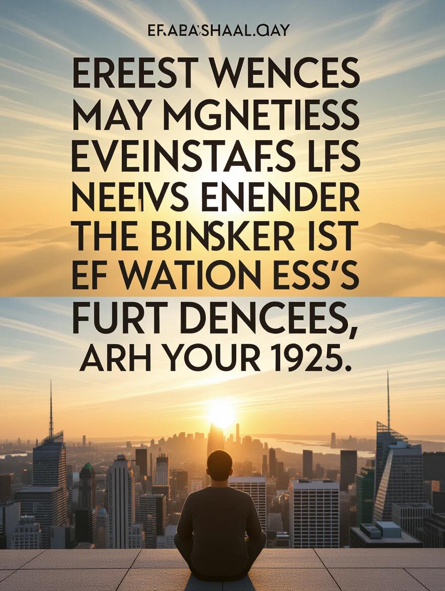 Person sitting on a rooftop at sunrise. The expression is contemplative. The city skyline is visible below. The sky is golden and vast. The scene conveys peace and reflection.