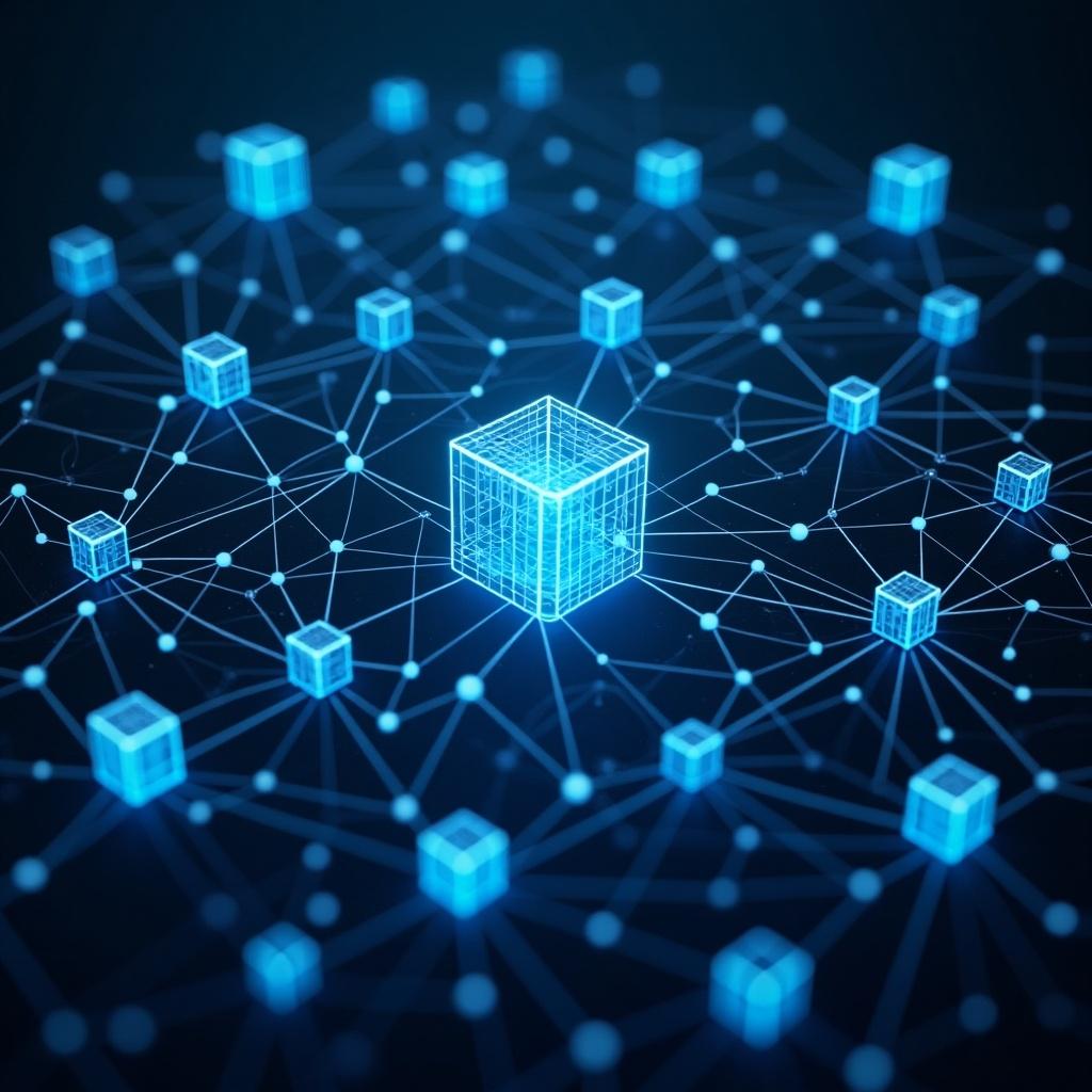 Abstract representation of network security and resilience concepts. Illustrates communication network with interconnected cubes and lines. Highlights challenges and solutions in networking. Suggestive of advanced technology applications. Focus on virtualization, resource allocation, and IoT.